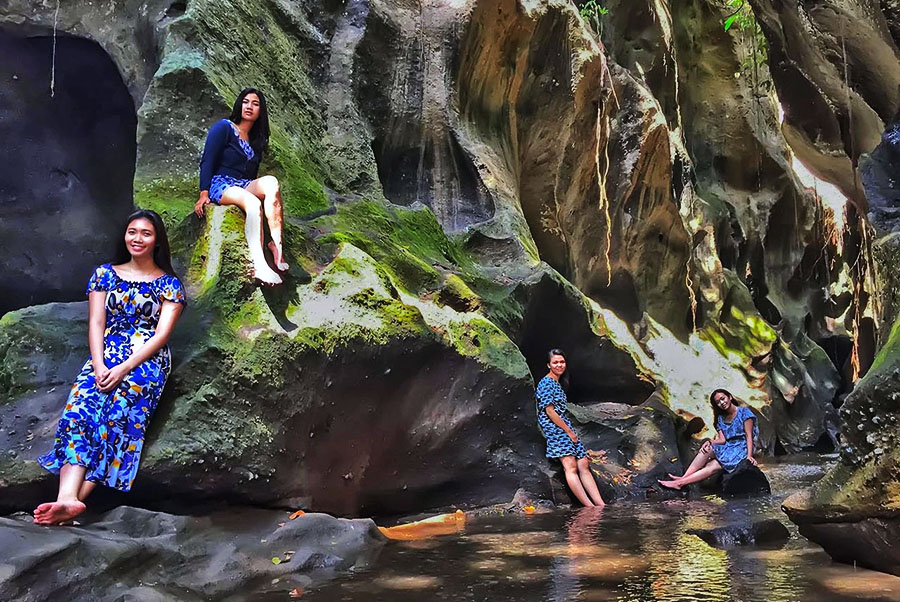 Hidden Canyon di Desa Guwang, Kecamatan Sukawati, Kabupaten Gianyar, Bali.
