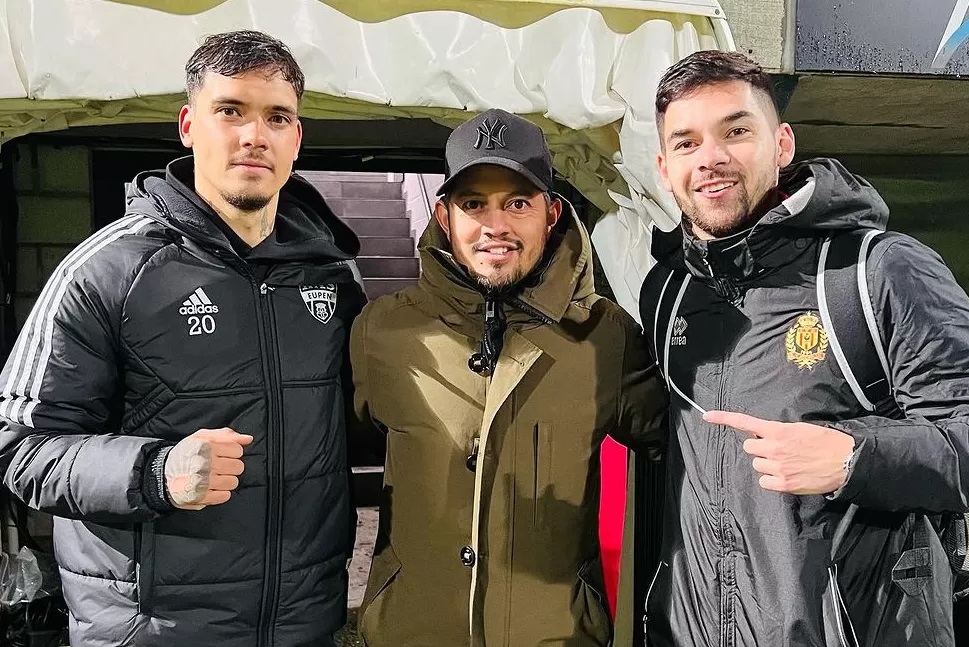 Fardy Bachdim (tengah) bersama Shayne Pattynama dan Sandy Walsh&nbsp;