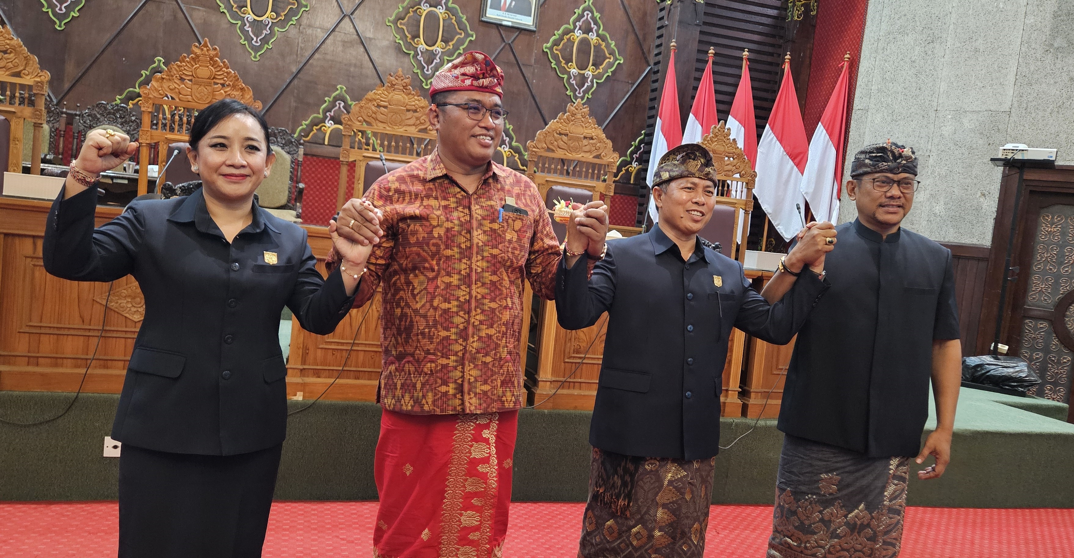 Jajaran calon pimpinan DPRD Karangasem periode 2024-2029.