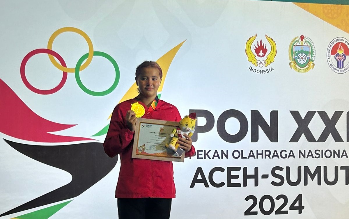 Lilly Kartina Beales menjadi peraih emas pertama Bali di cabor renang PON XXI/2024 Aceh-Sumut.