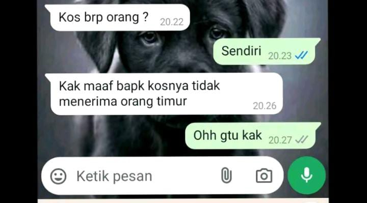 Unggahan seorang mahasiswa dari NTT yang mengaku susah mencari kos di Bali