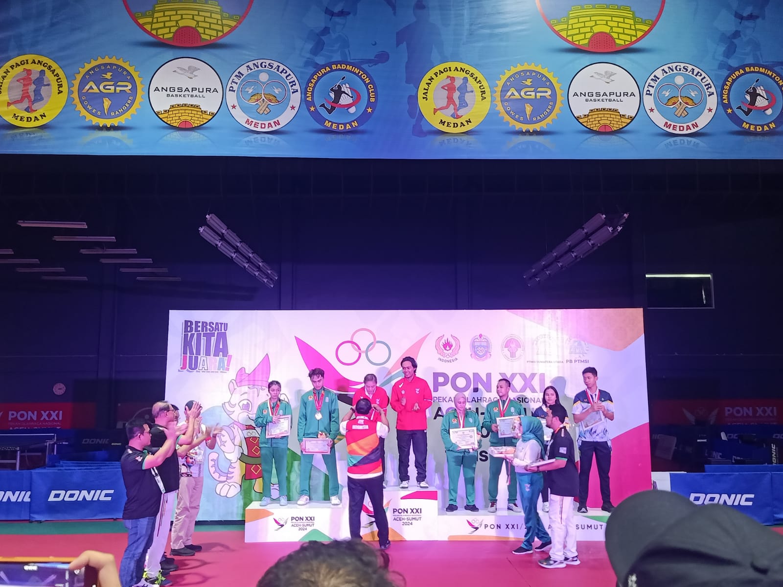 Atlet Buleleng yang memperkuat kontingan Bali mendapat medali emas cabor tenis meja pada PON 2024 di Aceh.