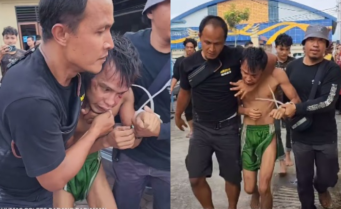 Indra Septiarman digiring di Mapolres Padang Pariaman, Sumbar.