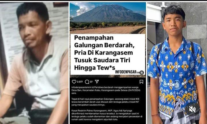 AWK berjanji akan bantu biaya upacara dan sekolah anak korban penusukan saudara tiri di Karangasem Bali