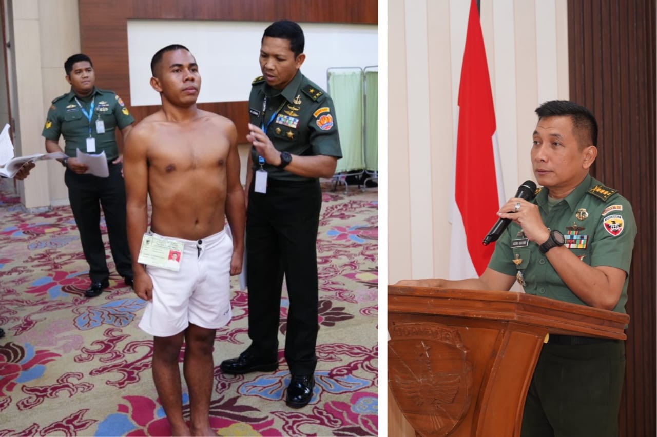 LOLOS: Si bocah panjat tiang bendera, Yohanses Ande Kalla alias Joni kini telah lolos seleksi jadi TNI. (Pendam IX/Udayana)