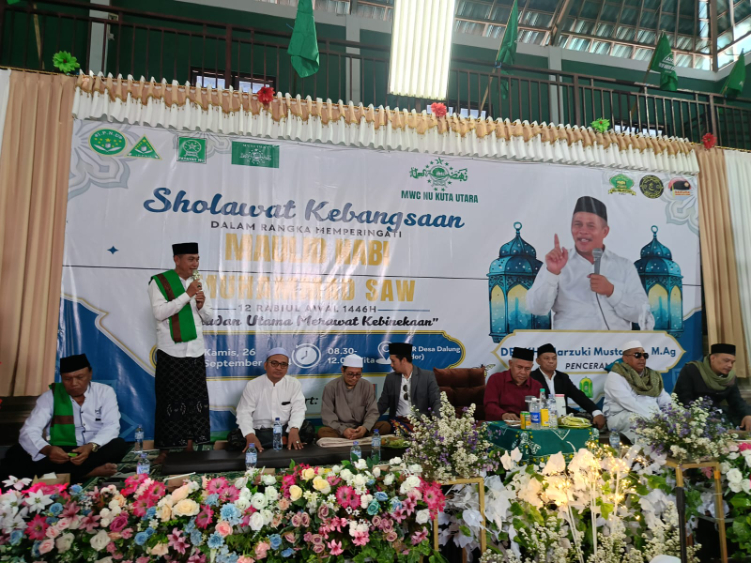 MCW NU Kuta Utaran yang memberikan Paslon Bupati dan Wakil Bupati Badung I Wayan Adi Arnawa - Bagus Alit Sucipta (Adicipta), Kamis (26/9).