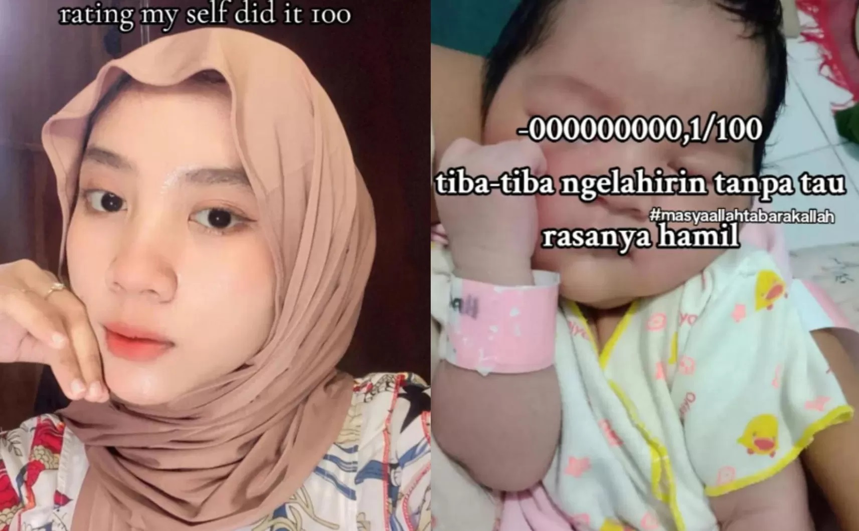 Ummi Habibah mengaku melahirkan seorang bayi tanpa pernah merasa dirinya hamil. (IST-Rizq Azzahra/pojoksatu.id)