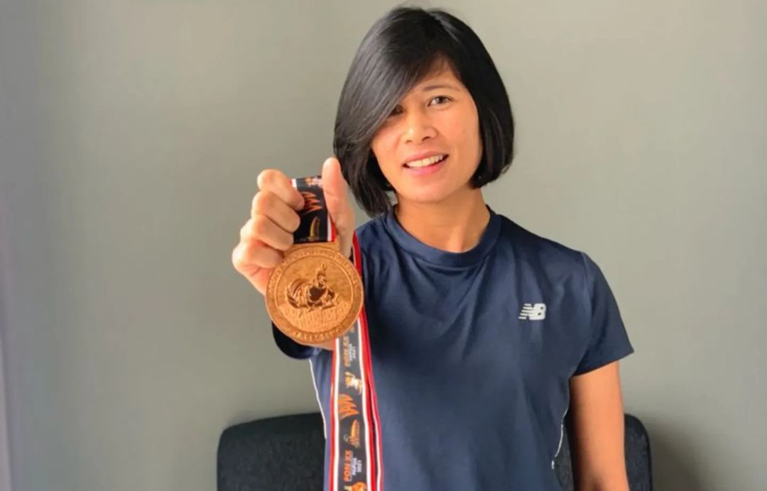Ni Ketut Cita, atlet atletik Buleleng, peraih medali emas pada PON 2024 di Sumatera Utara-Aceh