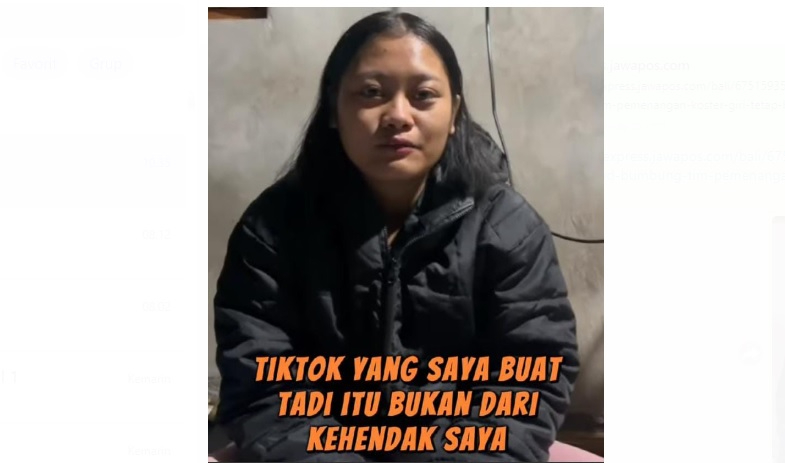 Penari Joged Bumbung Luh Widia minta maaf
