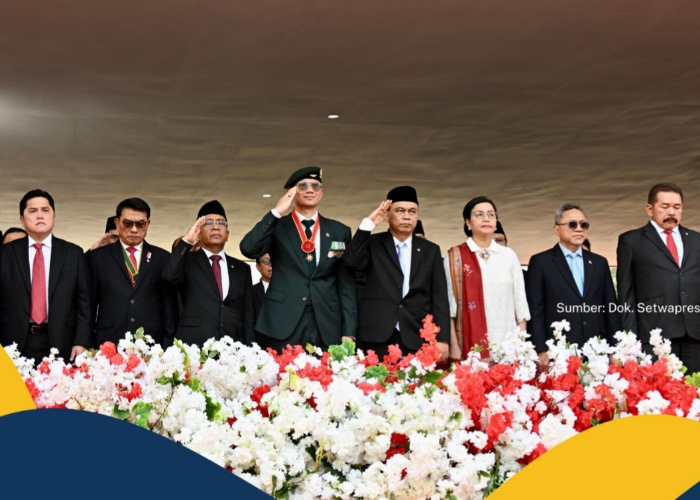 Bersama Presiden Jokowi dan Menteri Kabinet Indonesia Maju, Menteri AHY Hadiri Upacara Peringatan HUT TNI Ke-79 di Monas