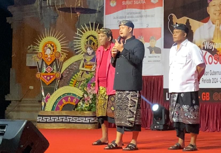 Cawabup Badung I Badung Alit Sucipta yang disambut dengan dukungan kemenangan 85 persen dari masyarakat Desa Sembung, Kecamatan Mengwi, Rabu (9/10).