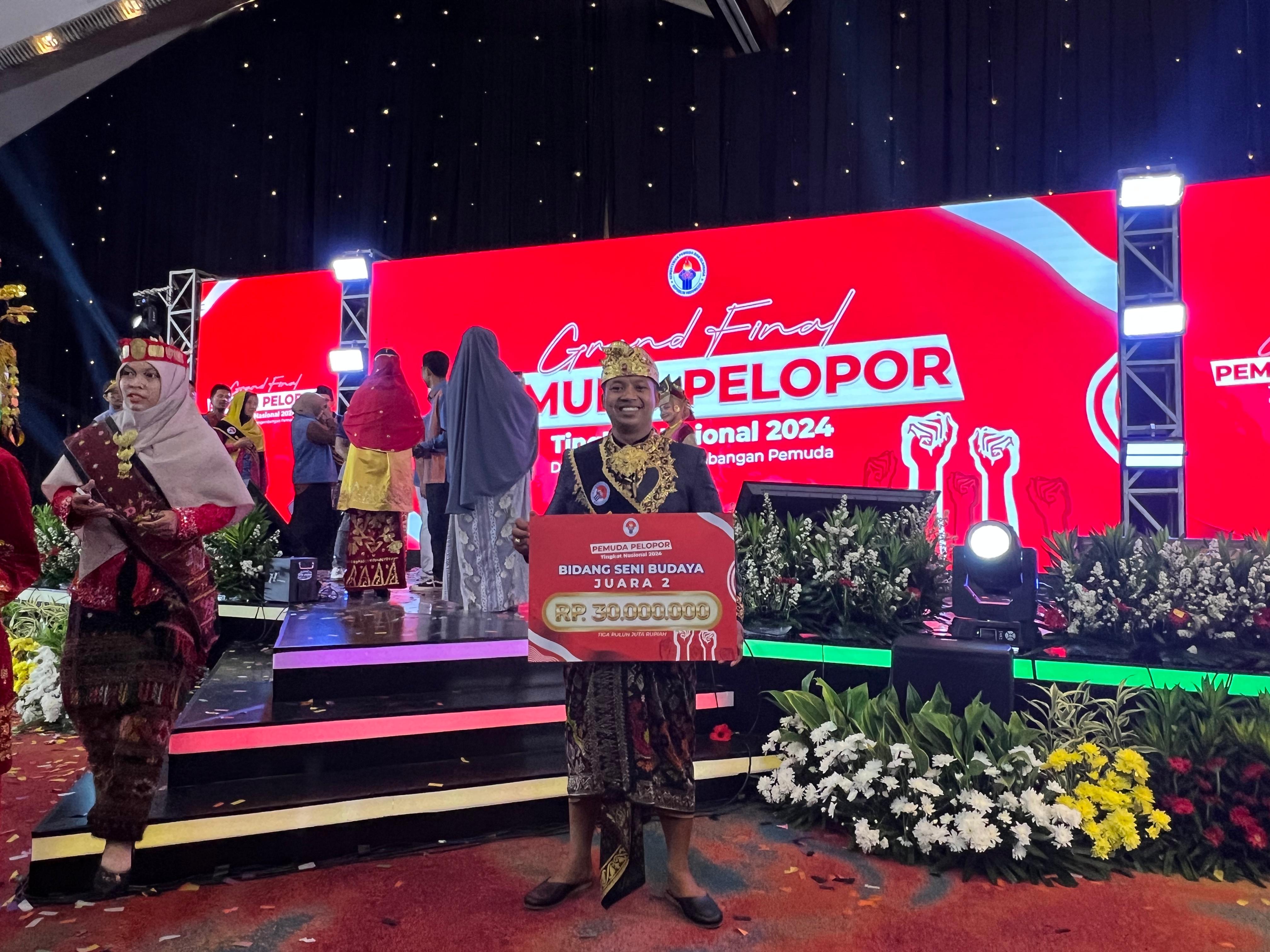 Kadek Angga Wahyu Pradana, meraih juara 2 dalam ajang Pemuda Pelopor Nasional 2024.