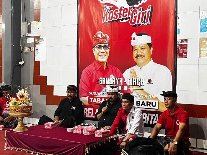 Paslon Sanjaya-Dirga dalam simakrama dii Kecamatan Kerambitan, kabupaten Tabanan.