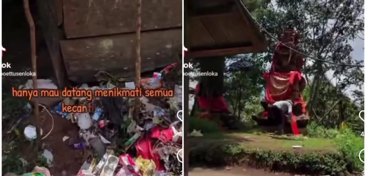 Seorang pendaki mengeluhkan jalur pendakian ke Gunung Tapak dipenuhi oleh sampah
