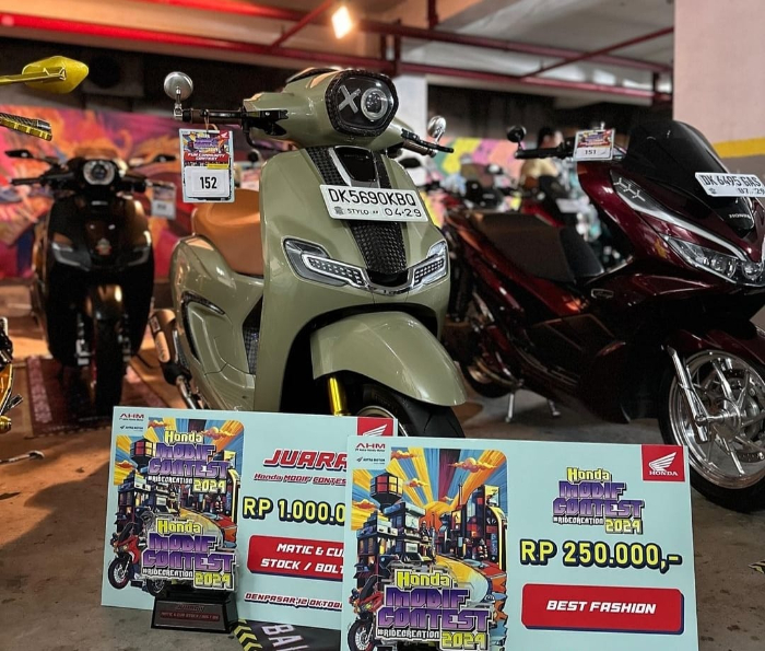 Honda Stylo 160, dengan konsep street style, jadi pemenang ebebrapa kategori di HMC 2024.
