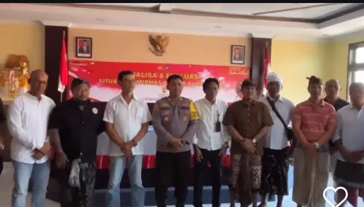 Polsek Kuta memfasilitasi pertemuan antara krama adat Tegal Gundul dan Manajemen Finns Beach Club