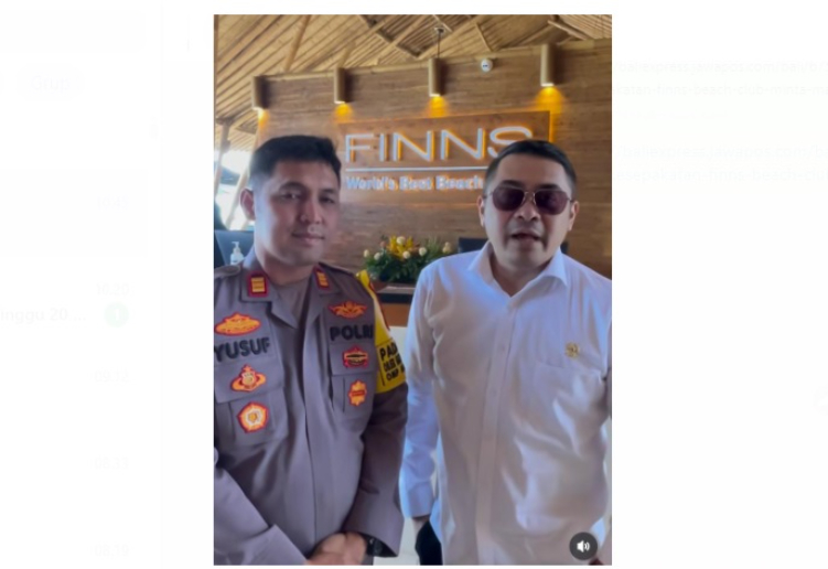 Arya Wedakarna menggelar pertemuan dengan Manajemen Finns Beach Club pasca pesta kembang api