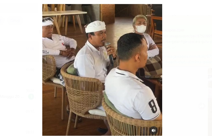 Kelian Adat Banjar Tegal Gundul, I Made Wira Atmaja membantah ada miskomunikasi terkait insiden kembang api