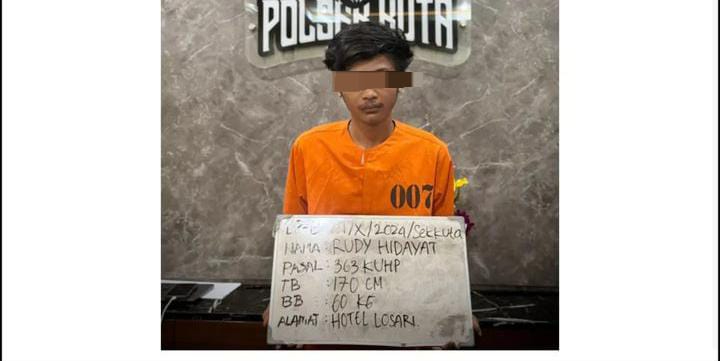 Curi kamera, Polsek Kuta amankan pemuda bernama Rudy Hidayat