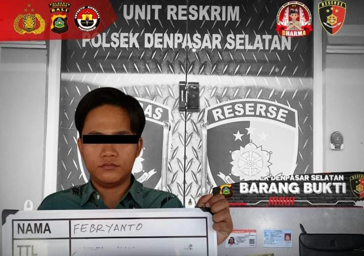 Seorang sopir taksi online diamankan polsek Densel usai curi dompet penumpang