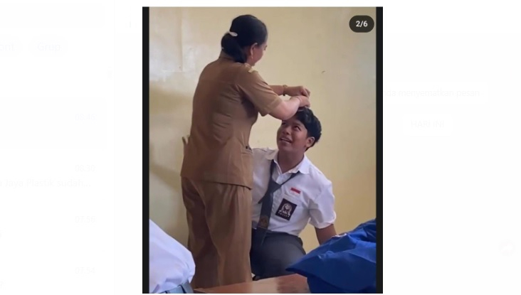 Viral di media sosial aksi guru cukur rambut siswanya