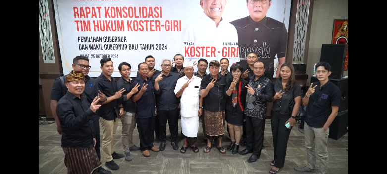 Sejumlah 200 advokad bergabung menjadi Tim Hukum Pasangan Calon (Paslon) Gubernur-Wakil Gubernur Bali Nomur Urut 2, Wayan Koster-I Nyoman Giri Prasta (Koster-Giri)