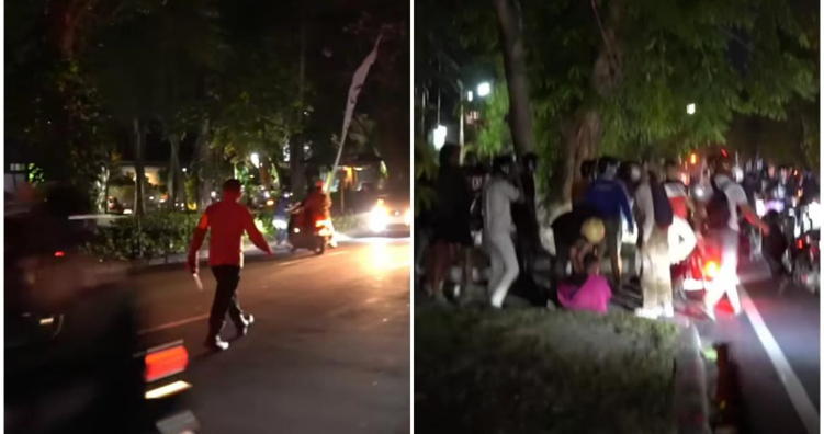 Keributan terjadi di jalan Raya Puputan Renon