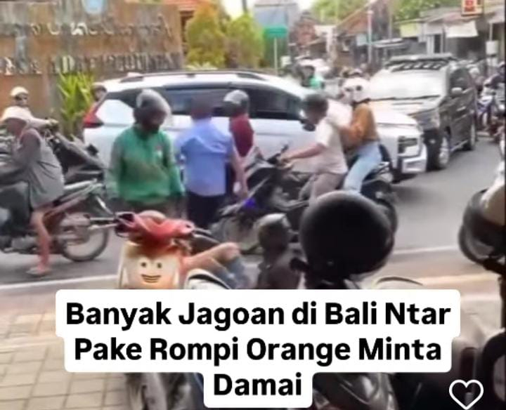 Terjadi keributan di Pertigaan Jalan Pulau Bungin Denpasar
