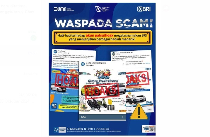 Waspada penipuan BRImo FSTVL