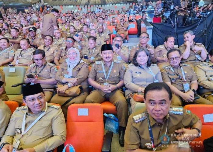Penjabat (Pj) Bupati Klungkung, I Nyoman Jendrika, turut menghadiri Rapat Koordinasi Nasional (Rakornas) Penyelenggaraan Pemerintahan Daerah yang digelar di Sentul International Convention Center.