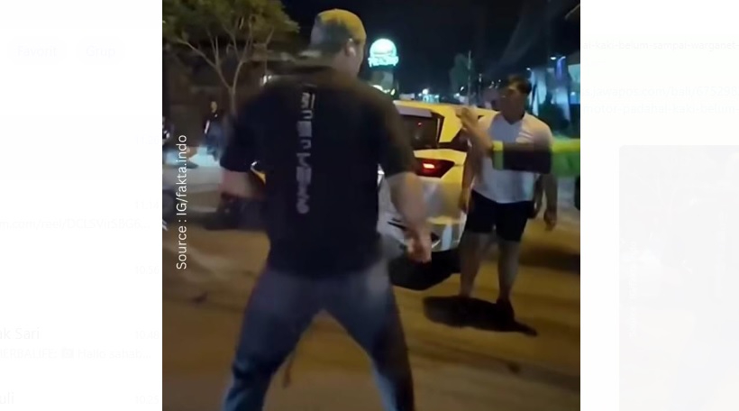 Beredar video bule tantang warga lokal berkelahi usai terlibat kecelakaan