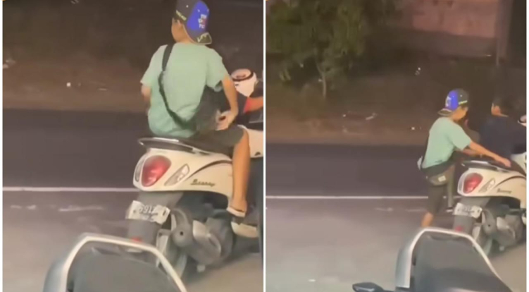 VIRAL bocah nekat bawa sepeda motor di jalanan Bali