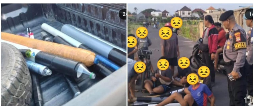 Petugas polsek Dentim edukasi anak-anak yang bermain petasan lom