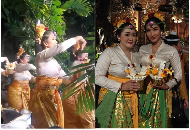 Happy Salma menjadi sorotan saat ngayah menari di Ubud Bali