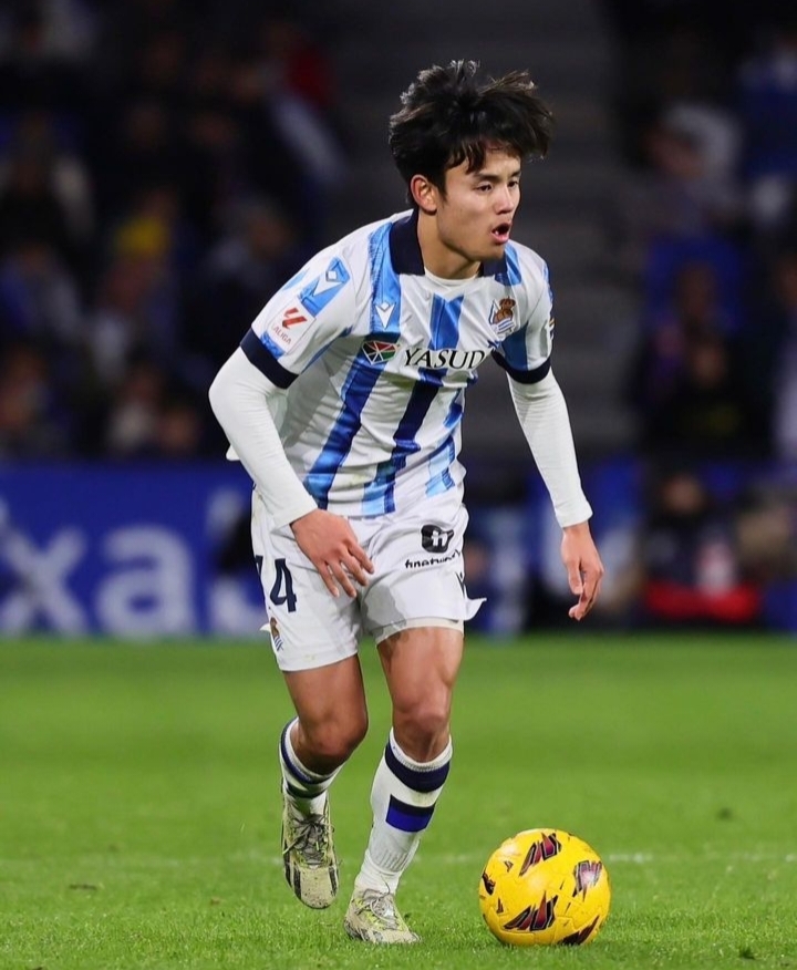 Takefusa Kubo, punggawa Timnas Jepang yang saat ini bermain untuk klub Spanyol, Real Sociedad. Ia baru saja membantu timnya mengalahkan Barcelona FC