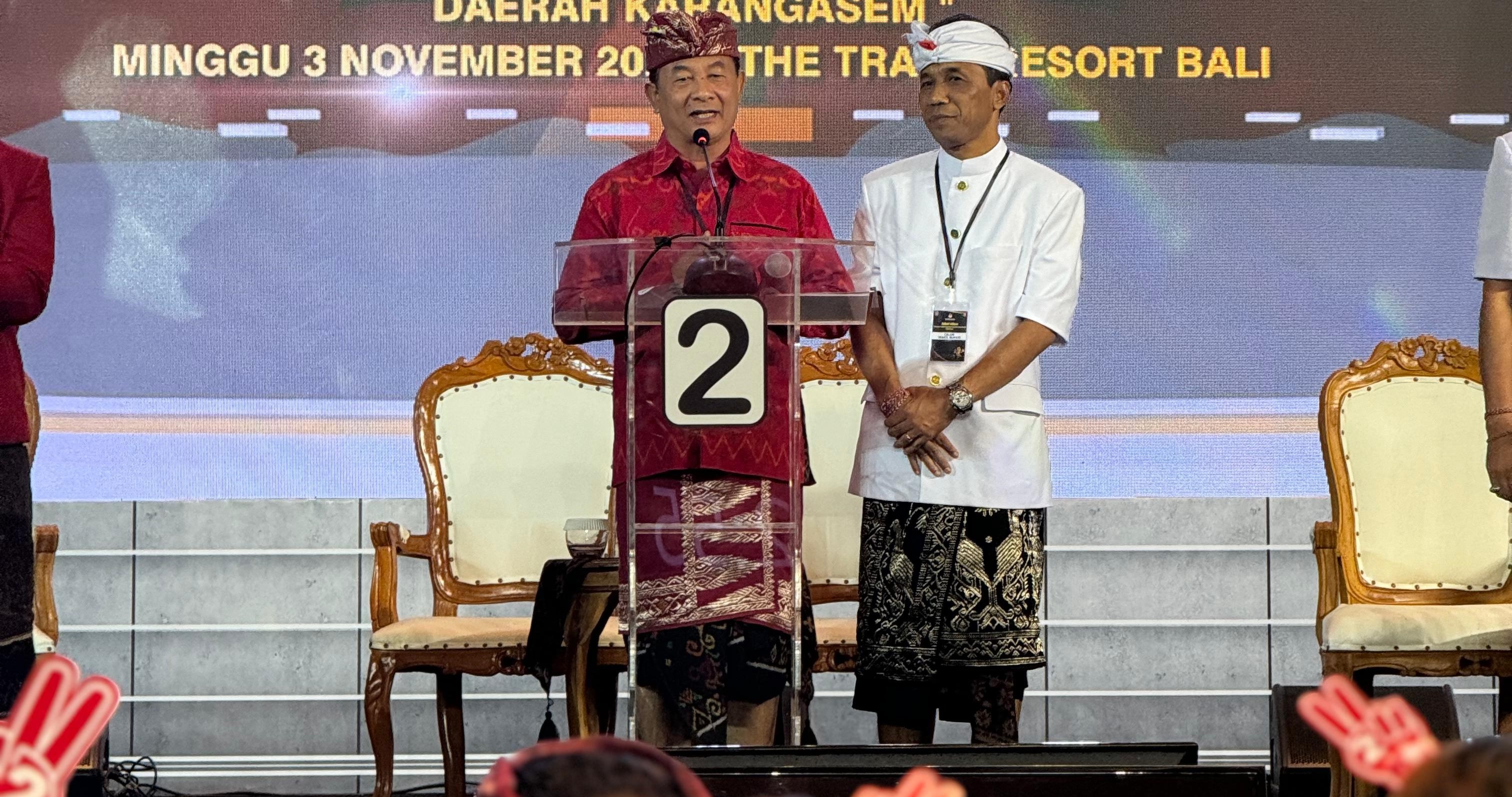 Paslon Bupati Karangasem I Gede Dana-I Nengah Swadi.