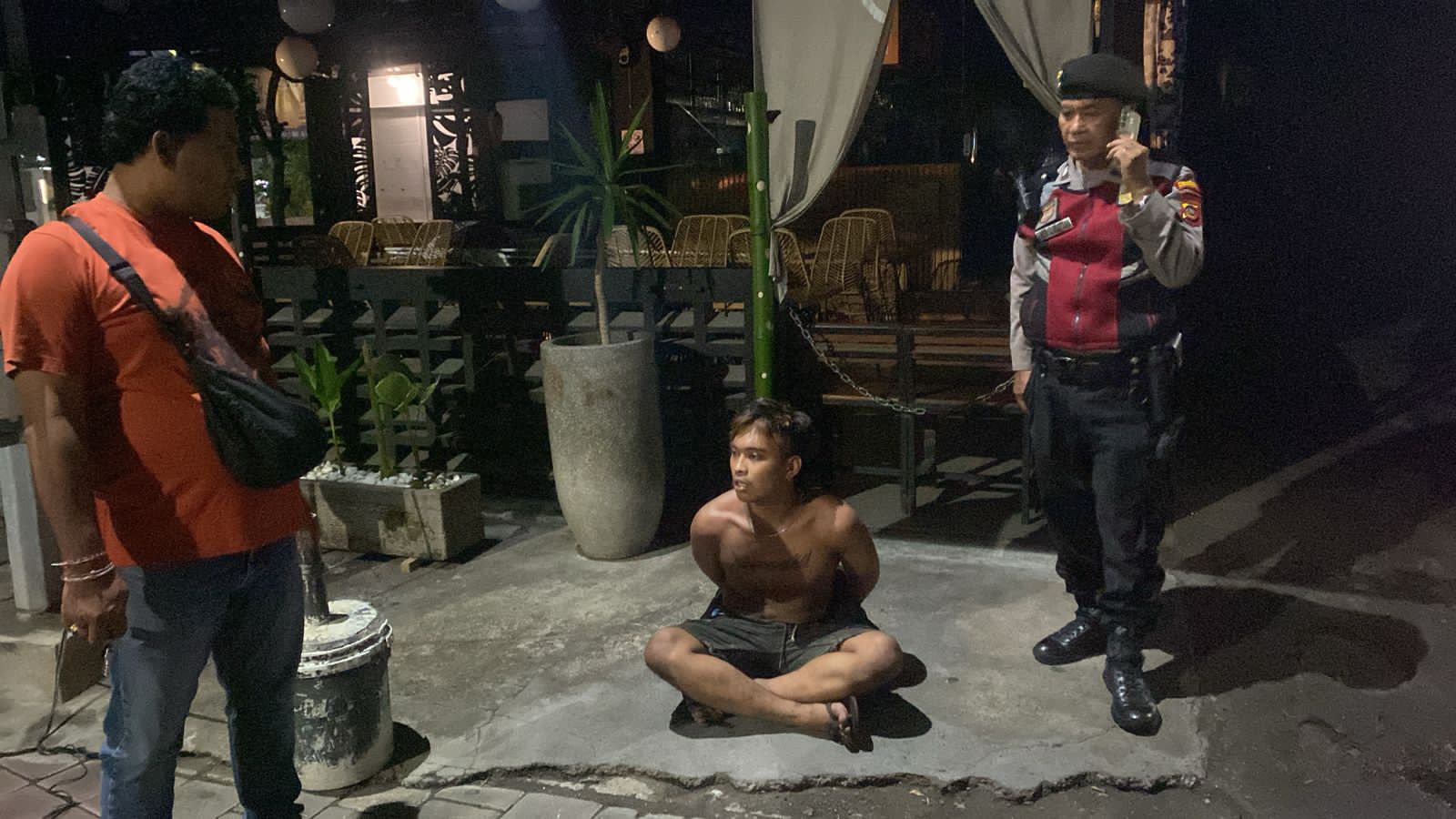 Joki balap liar diringkus oleh Tim Patroli Polsek Kuta. (Bali Express/Humas Polresta Denpasar)
