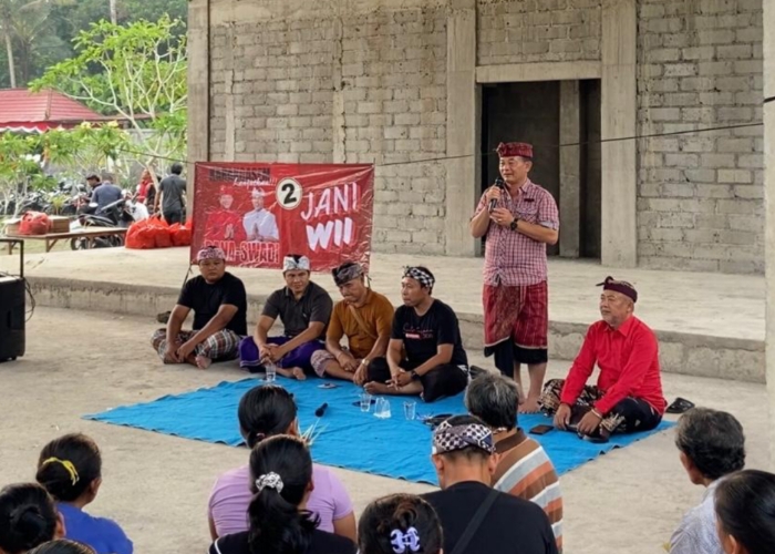 Calon Bupati Gede Dana saat Kampanye Dialogis bersama warga Karangasem.