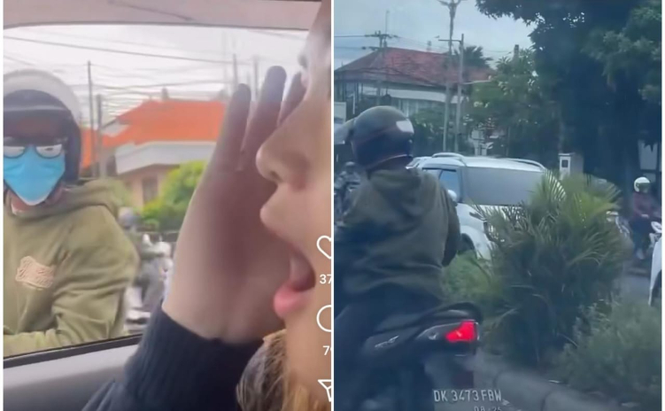 Viral seorang pemotor pukul seorang pengemudi perempuan