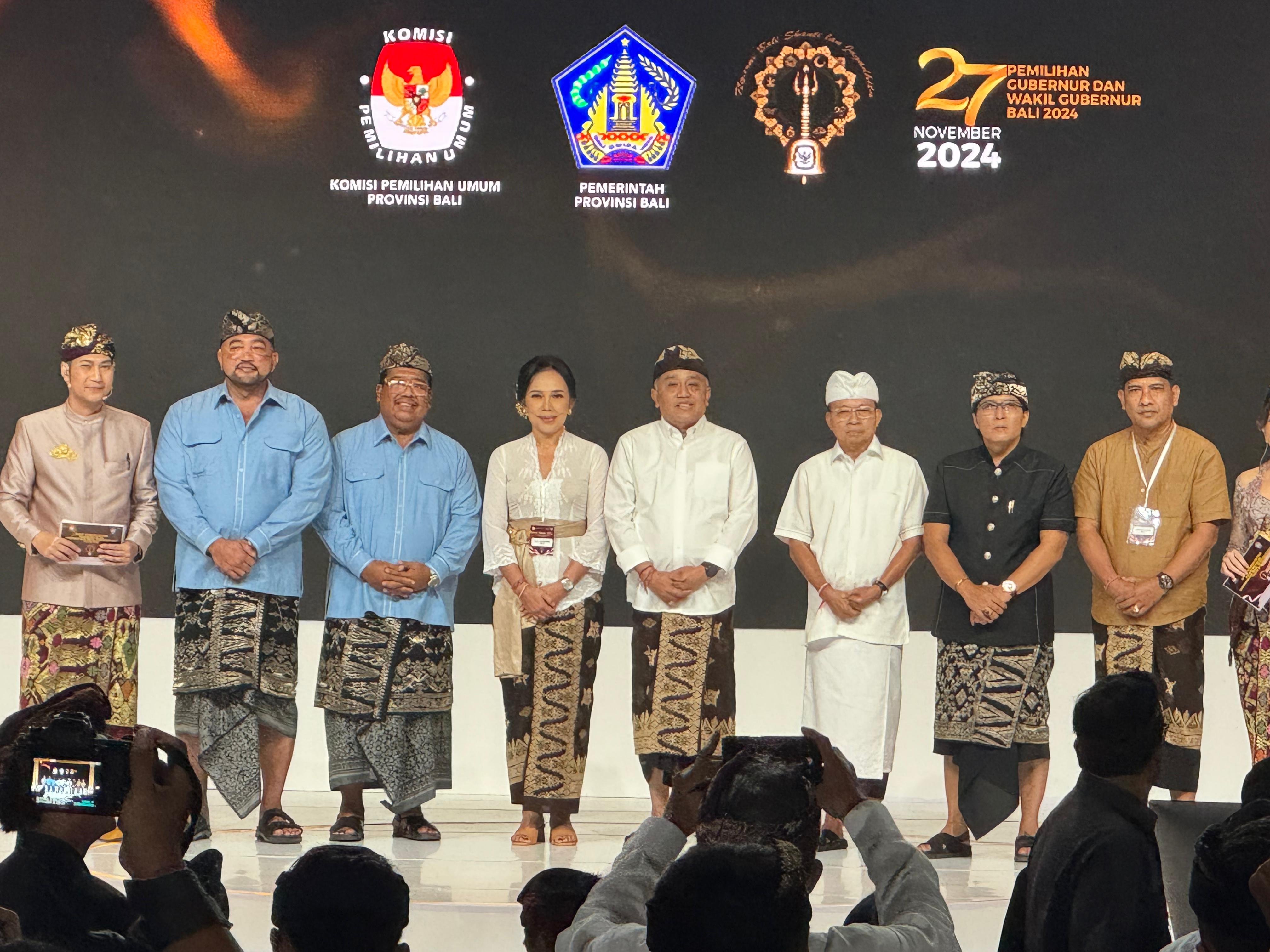 TARGET KEMENANGAN: Dua pasangan calon Gubernur dan Wakil Gubernur Bali dalam Pemilihan Gubernur Bali 2024, Wayan Koster-I Nyoman Giri Prasta dan Made Muliawan Arya-Putu Agus Suradnyana