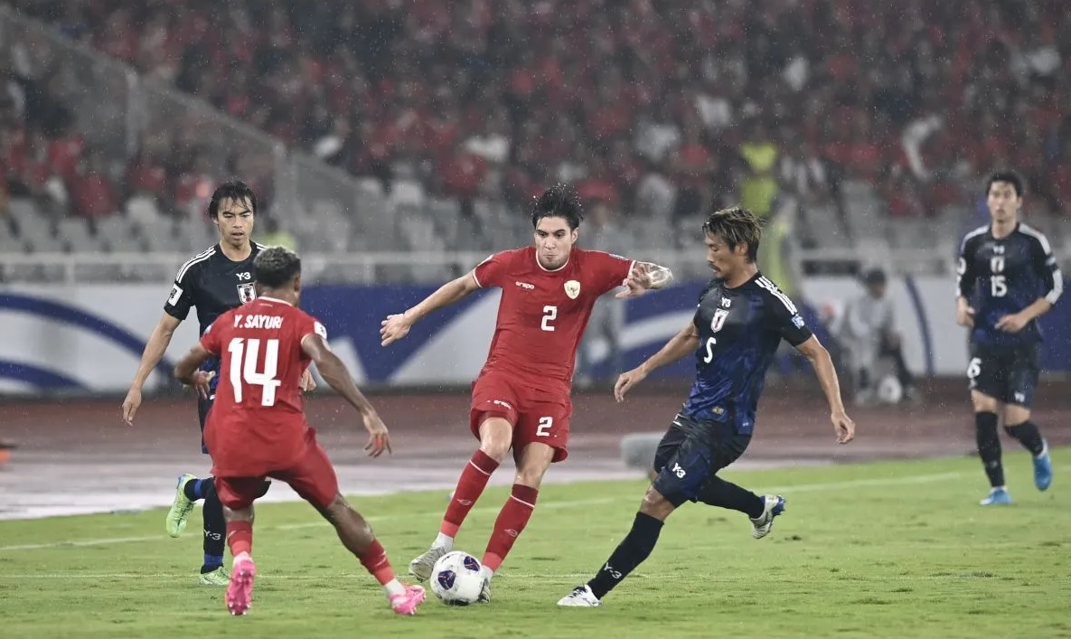 Kevin Diks saat debut bersama Timnas Indonesia melawan Jepang di Stadion Gelora Bung Karno, 15 November 2024.