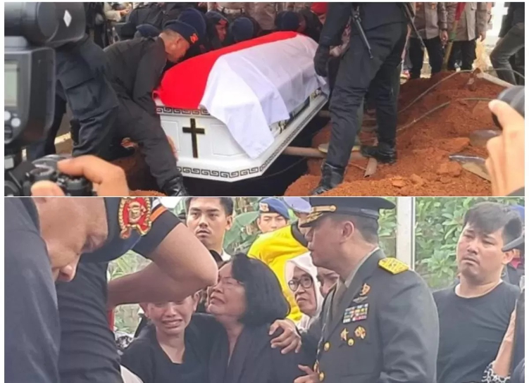 Proses pemakaman mati Kasat Reskrim Polres Solok Selatan, AKP Ryanto Ulil Anshar