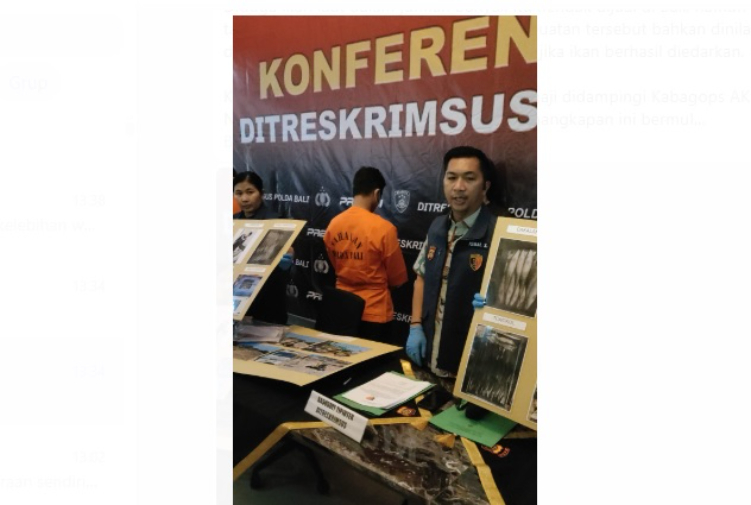 Supriyadi Tersangka pengiriman ikan laut secara ilegal