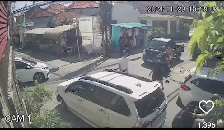 Seorang WNA cekcok dengan warga lokal di Canggu Bali