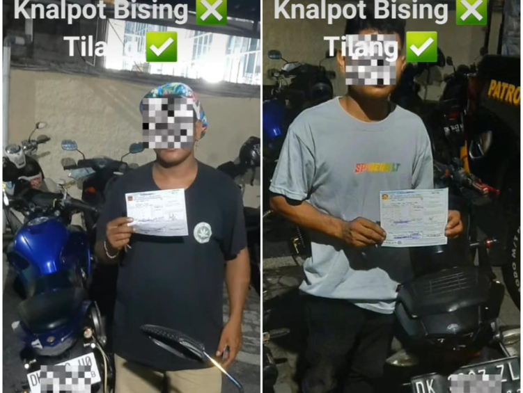 Sejumlah remaja yang berasal dari NTT diamankan polsek Kuta lantaran geber-geber kendaraan knalpot brong