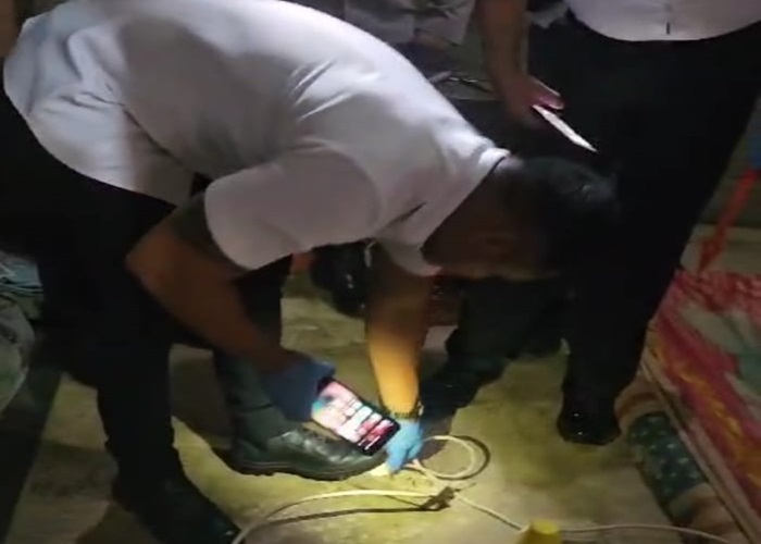 Proses olah TKP pasca remaja diduga tersetrum listrik.