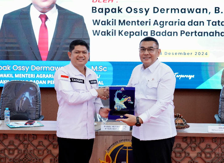 Wamen ATR melakukan kunjunagn ke Kanwil BPN Provinsi Sulteng
