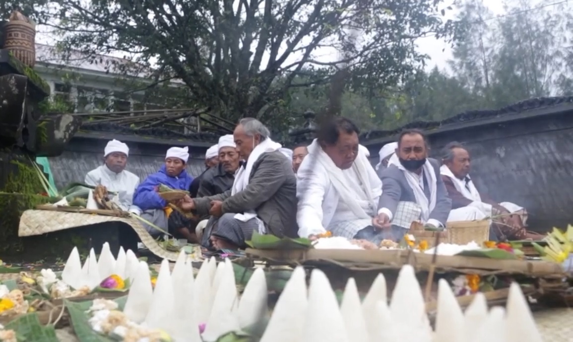 Ulu Apad di Desa Sukawana, Kecamatan Kintamani saat Ngayah