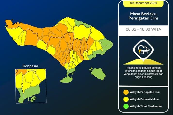 BMKG Bali peringatan dini cuaca wilayah Bali