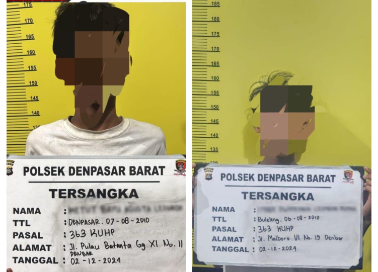 Dua pelajar inisial KBAL dan IMDL kini harus berurusan dengan hukum karena melakukan pencurian.